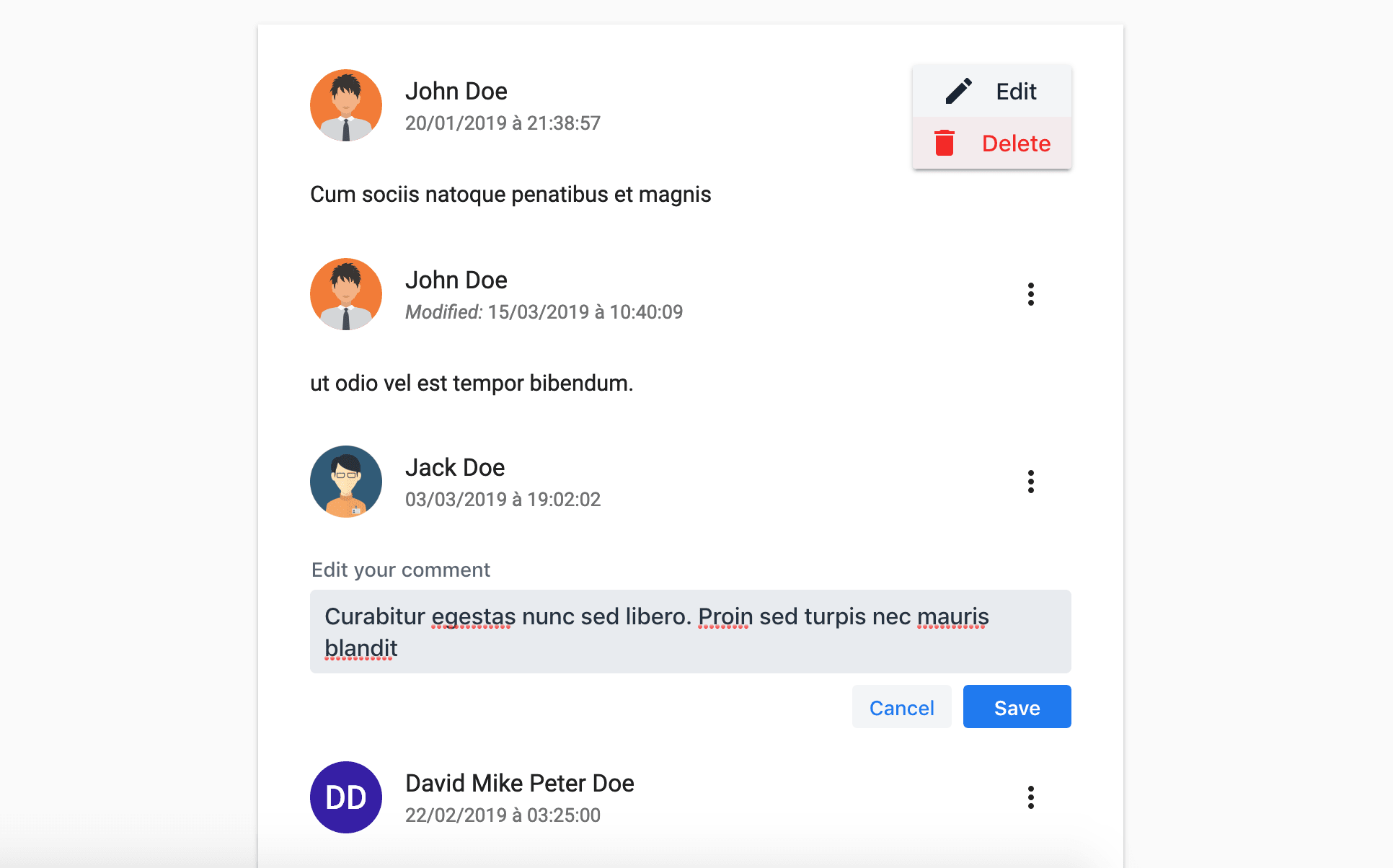 Screenshot of hostabee-comment-flow