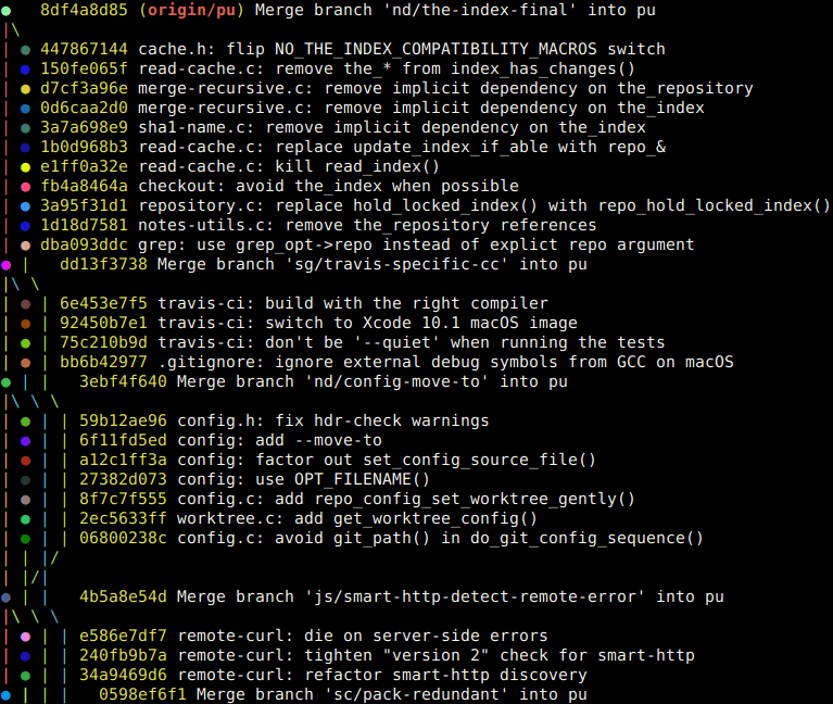 git clog screenshot