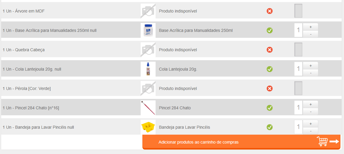 Lista de Compras no Canal do Artesanato