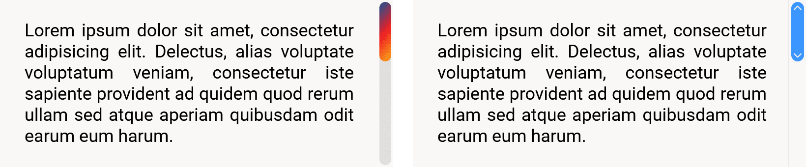 Native vs Custom scrollbar