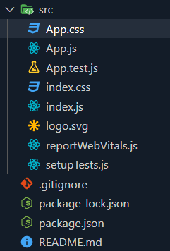 create-react-app structure