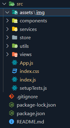 pure-react-app structure