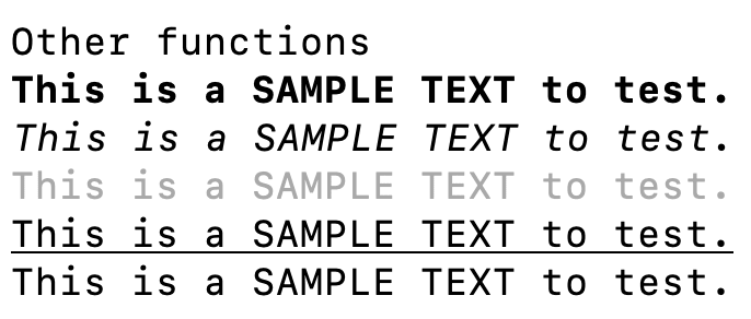 Sample other functions