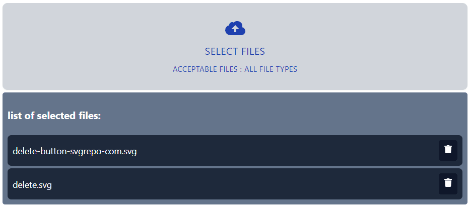 simple-upload-component after set files