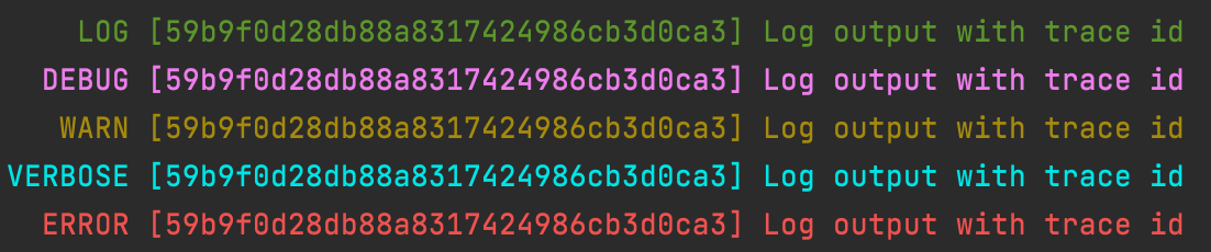 Example trace output