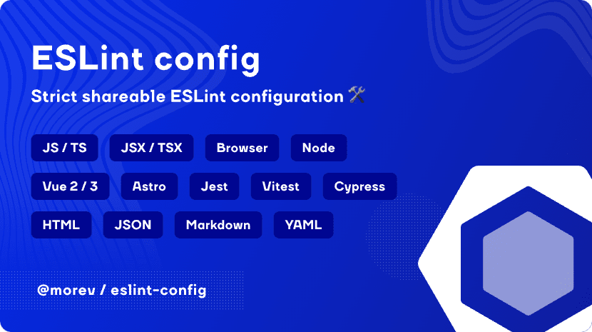 Promo image of @morev/eslint-config package