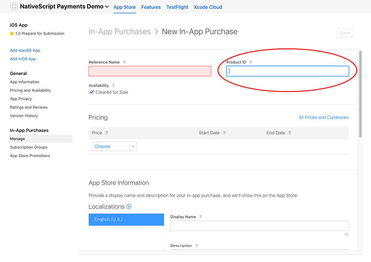 Product ID Form Apple