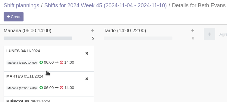 Changing specific
days