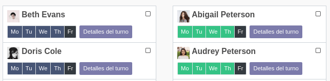 Public holidays in shift
cards
