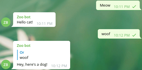 Conversation example