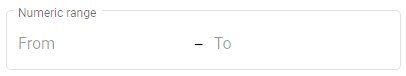 Numeric range form field