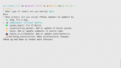 Commit message and details