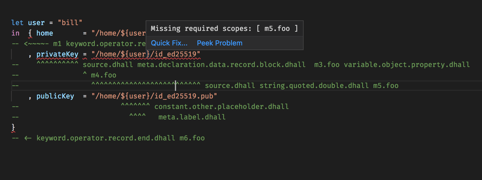 Error in the editor Error in the editor