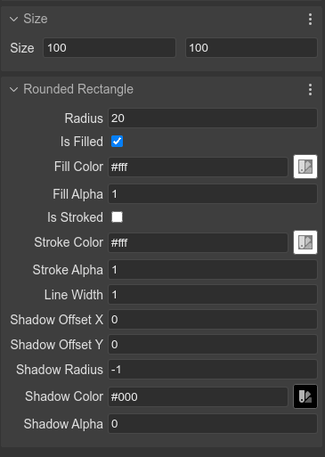 RoundedRectangle properties