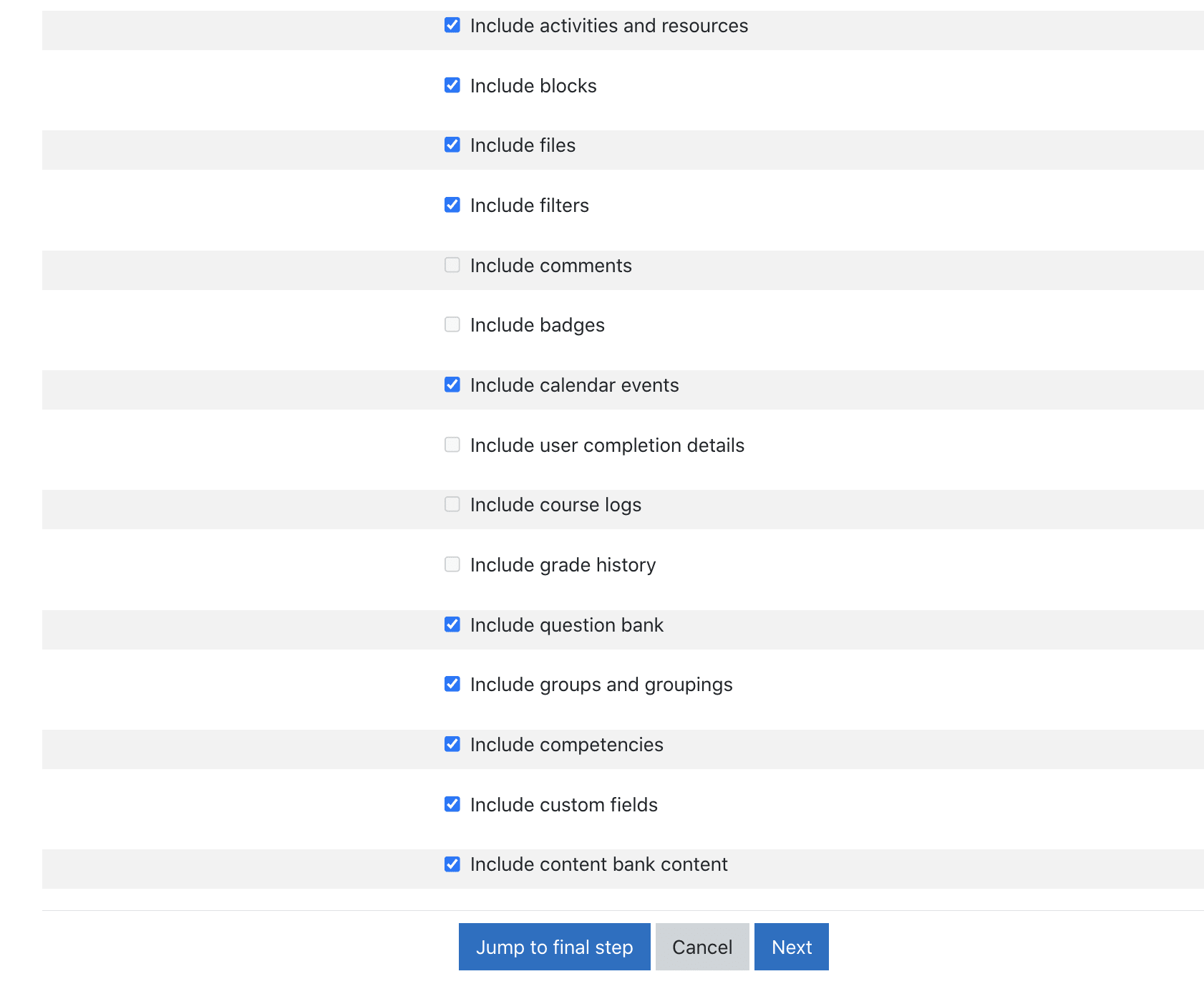 Moodle Export