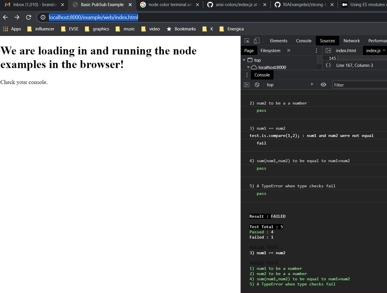 chrome terminal color examples