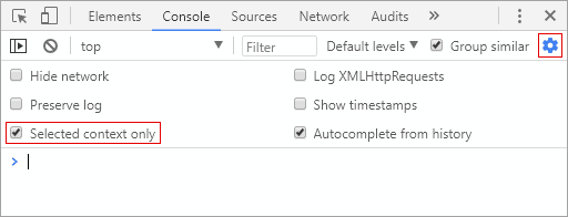 Check "Selected context only" checkbox Check "Selected context only" checkbox