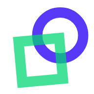 motifs-js project pictogram : a circle (pattern) crossing a square (instance).