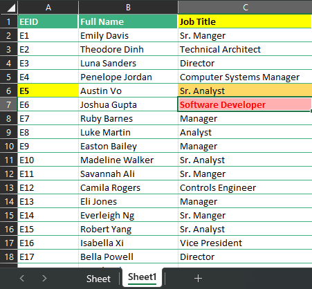 excel sheet color ExcelSheetColor