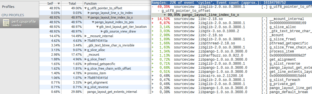 chromiums profiler next to perf