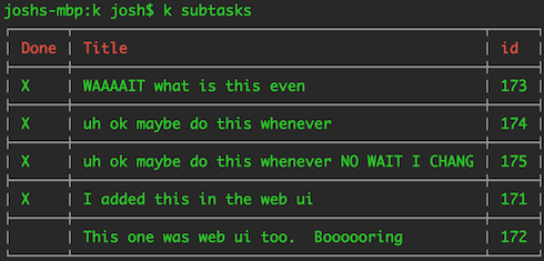 k subtasks