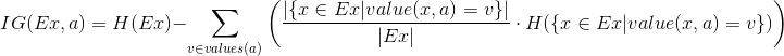 Information gain formula