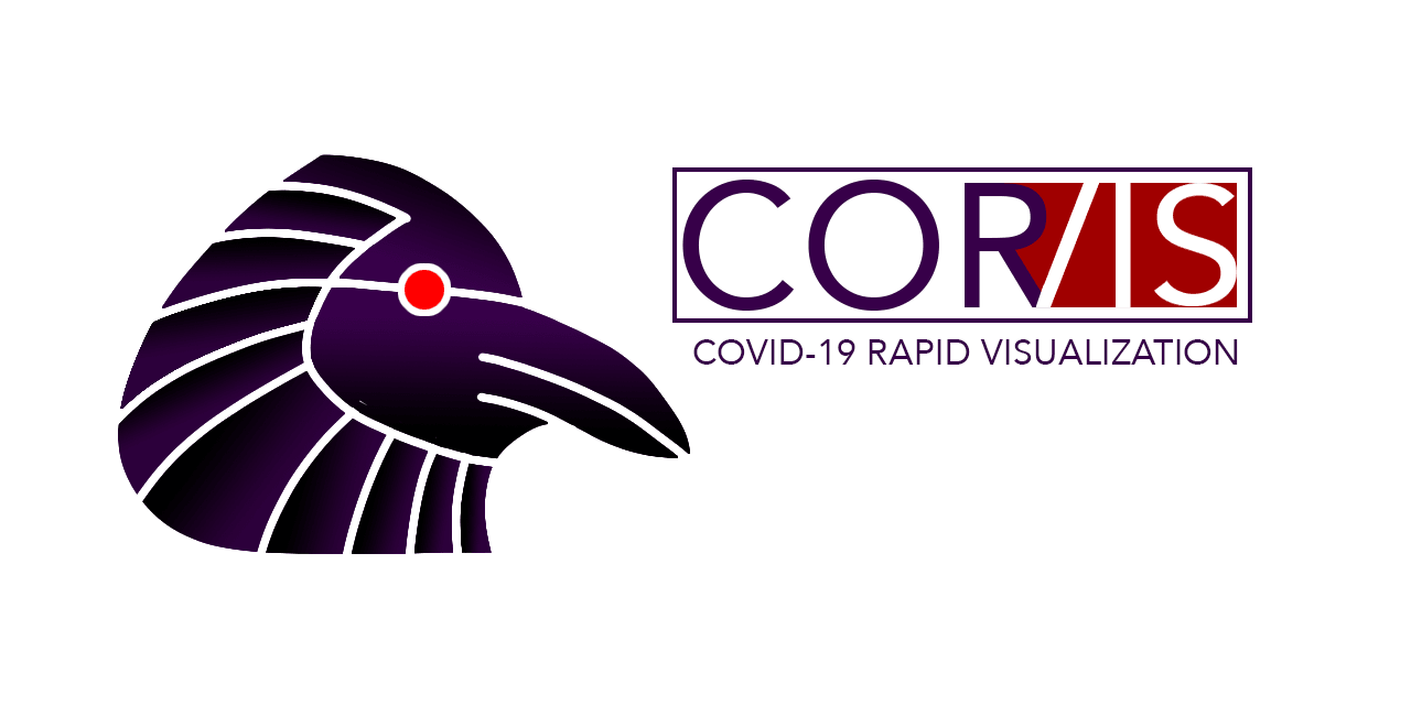 CORVIS Title Image: a stylized crow's head icon with the text 'CORVIS: COVID-19 RAPID VISUALIZATION'