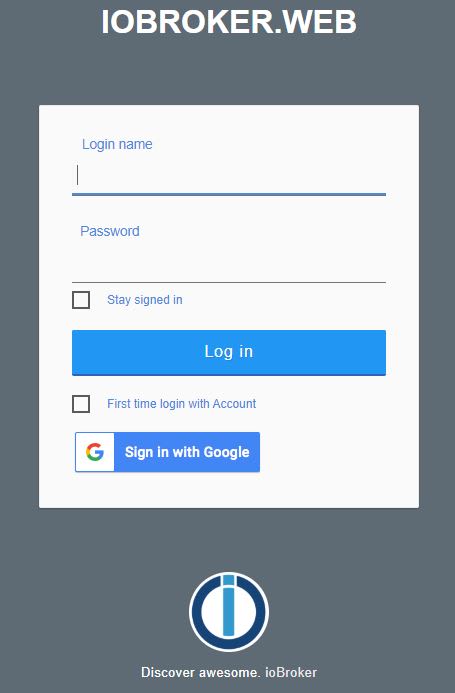 login page