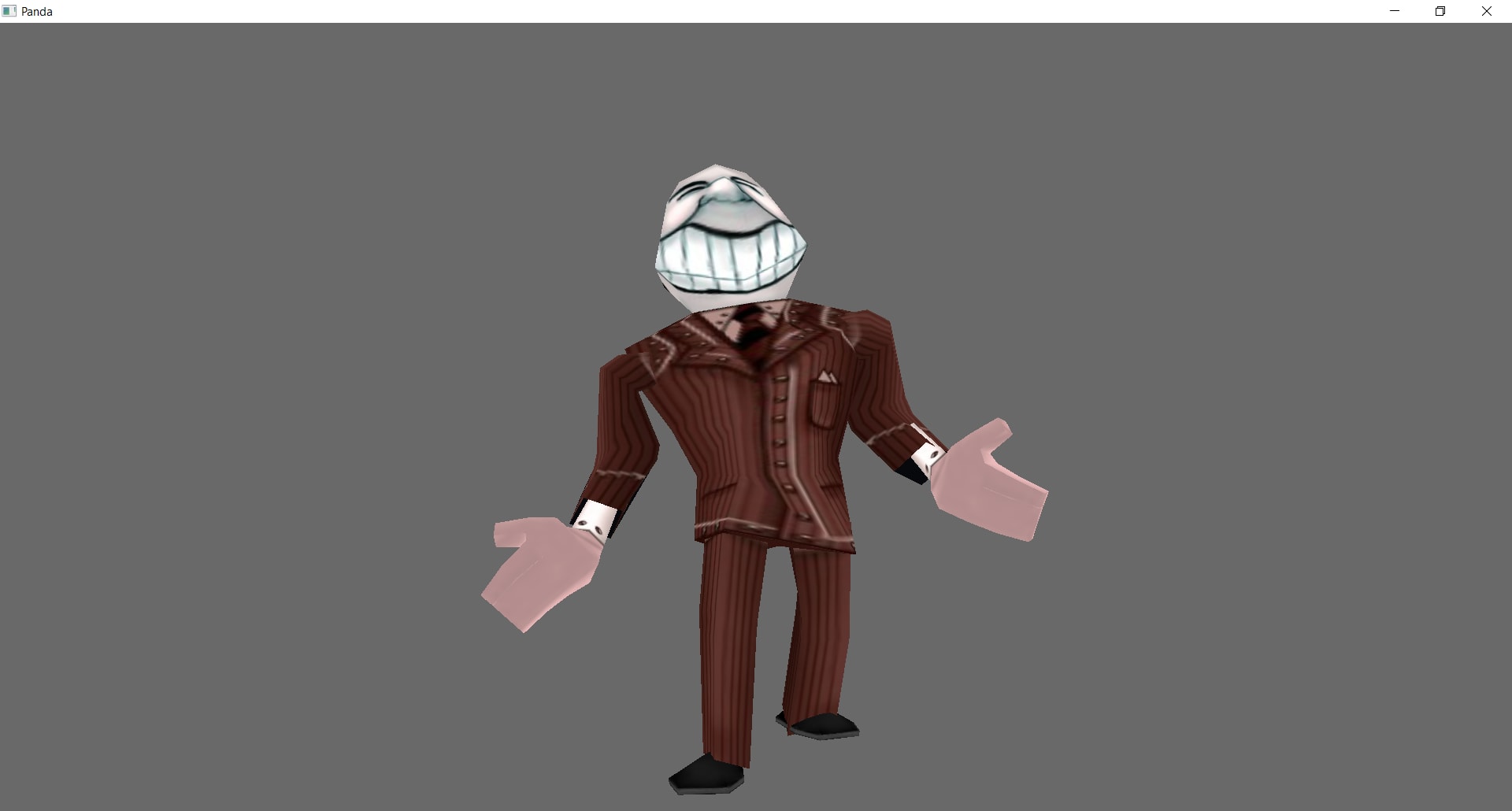 A Yesman cog from Toontown performing the Song and Dance animation.