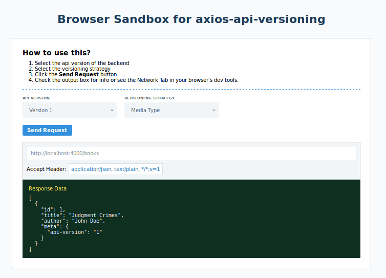 Edit axios-api-versioning browser demo