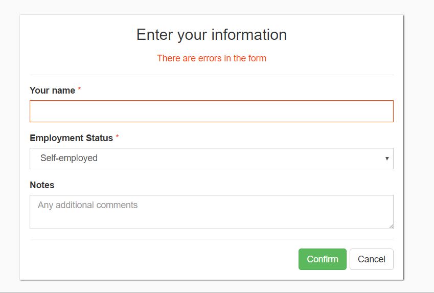 Form validation