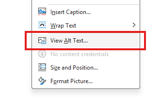 alt text context menu