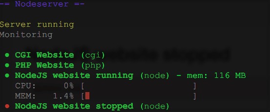 nodeserver status