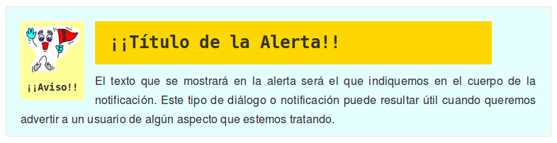 Ejemplo de Notificación de Tipo Alerta