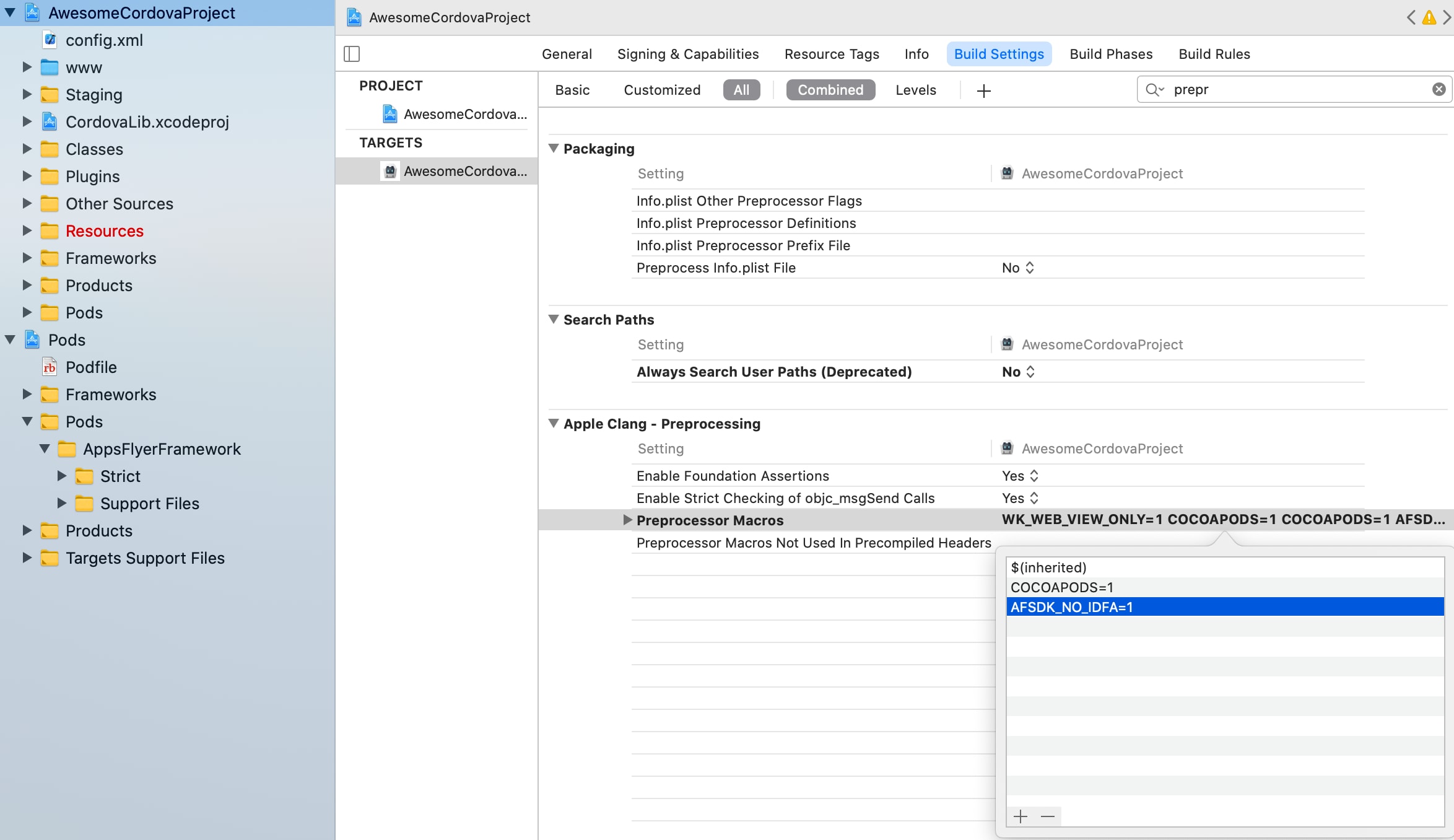 Add Preprocessor macro