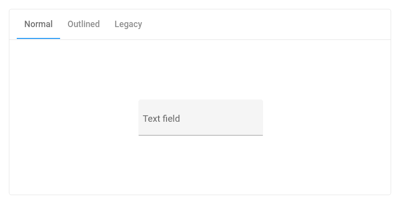 Filled text input