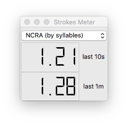 The strokes meter in
action