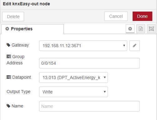 Input and output node