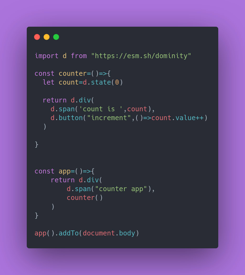 Dominity Counter Example