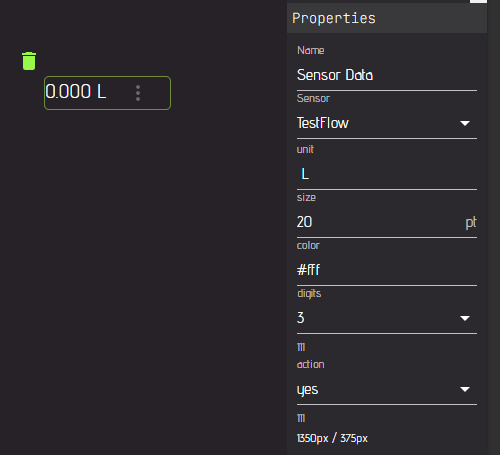 Flowsensor Action Setting