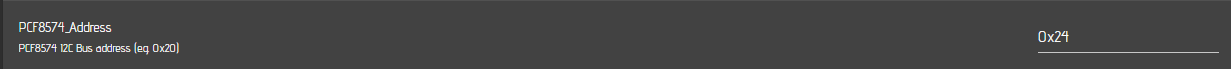PCF8574 I2C address Settings