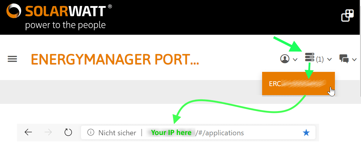 How to find the local API gateway with Solarwatt