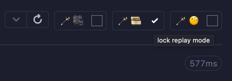 Lock mode checkboxes