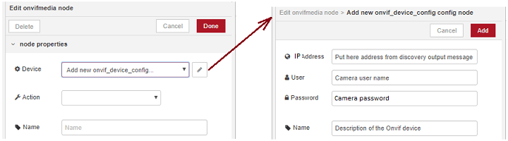 Onvif config