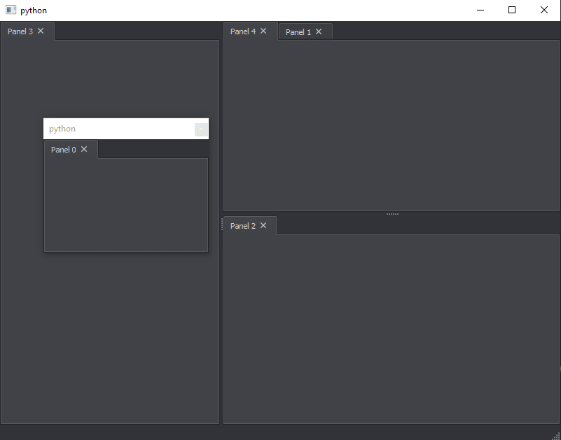 Screenshot of the mainwindow widget