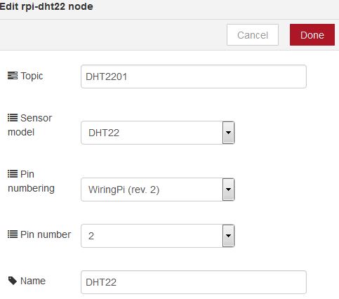 Node configuration