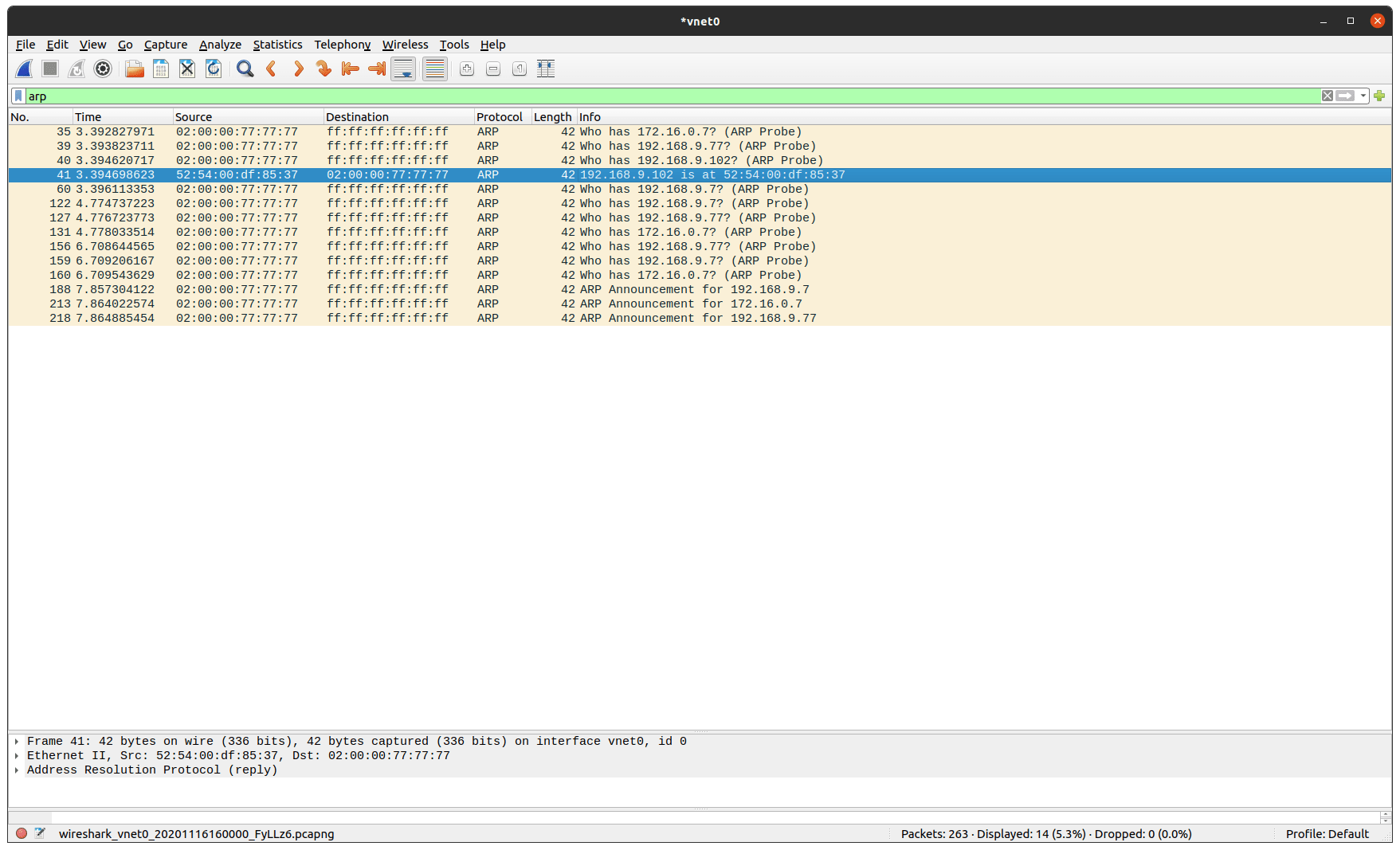 Sample PyTCP log output