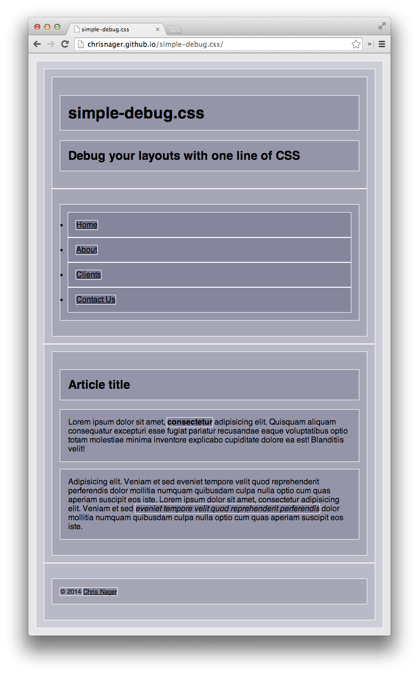 simple-debug.css in action