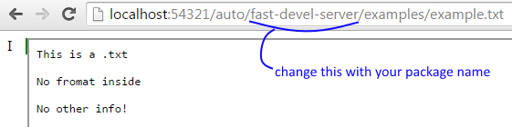 in your navigator put https://localhost:54321/auto/your-package/examples/example.txt