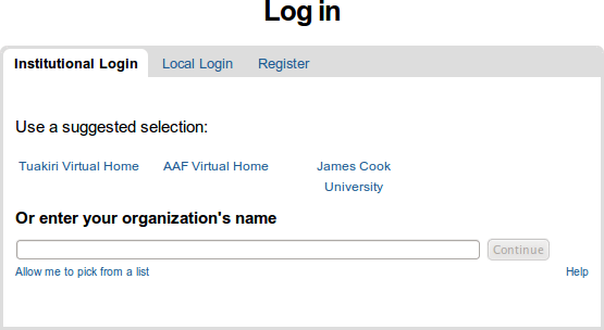 EDS login portlet within Plone.